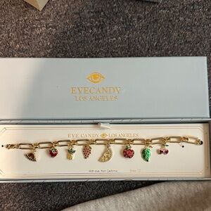 Eye Candy Los Angeles Gold Charm Bracelet